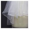 HANRUO 2 Layers Horsehair Short Wedding Veils Bridal Veil with Comb Voile Wedding Accessories (Color : White) view 3