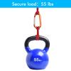 CampTek 6PCS Carabiner Caribeaner Clip,3" Large Aluminum D Ring Shape Carabeaner with 6PCS Keyring Keychain Hook (2 Orange+2 Navy+2 Red) view 3