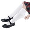 Toddler Knee High Socks Striped Athletic Soccer Socks for Baby Boys Girls Softball Socks 1 Pack White view 2