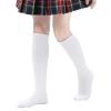 Toddler Knee High Socks Striped Athletic Soccer Socks for Baby Boys Girls Softball Socks 1 Pack White view 3