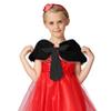 RUIXIA Flower Girls Faux Fur Bolero Shrug Princess Cape Winter Warm Shoulder Wrap Wedding Birthday Costume Party Evening Dress Up, Black view 2
