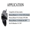 Holdia Propeller 48-828156A12 RH 9x9 3 Blade Compatible with Mercury/Mariner 6-15HP 2-1/2" Gearcase Boat Motors view 2