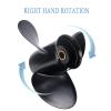 Holdia Propeller 48-828156A12 RH 9x9 3 Blade Compatible with Mercury/Mariner 6-15HP 2-1/2" Gearcase Boat Motors view 4
