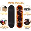 GIEEU Skateboards with Colorful Flashing Wheels for Beginners,Kids,Teens,Adults, Complete Standard Skate Boards 9 Layer Canadian Maple Deck Concave Skateboard (2-FIre) view 3