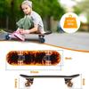 GIEEU Skateboards with Colorful Flashing Wheels for Beginners,Kids,Teens,Adults, Complete Standard Skate Boards 9 Layer Canadian Maple Deck Concave Skateboard (2-FIre) view 4