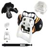 COOLLO SPORTS Football Mouth Guard Lip Guard 3-in-1 Transformer Pacifier Football Sports Lip Protector for Adults & Youth USA Flag & Fangs Mouthpiece (Case Included) (Golden Fangs (One Layer)) view 1