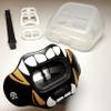 COOLLO SPORTS Football Mouth Guard Lip Guard 3-in-1 Transformer Pacifier Football Sports Lip Protector for Adults & Youth USA Flag & Fangs Mouthpiece (Case Included) (Golden Fangs (One Layer)) view 2