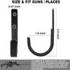 GOHIKING Gun Rack Storage Rifles Shotgun Hooks Wall Mount Hangers for Any Rifles Shotguns Archery Bow with Soft Padding and Heavy Duty Steel view 4