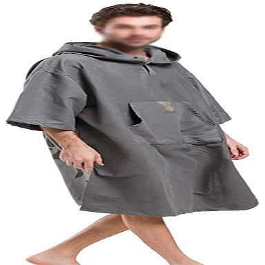 LSDRALOBBEB Beach Towels Sports Towel Beach Towel Wrap Portable Quick-Drying Multi-Conversion Bathrobe Beach Diving Cloak Windproof and Warm Sport Robe 811(Color:Gray;Size:One Size)