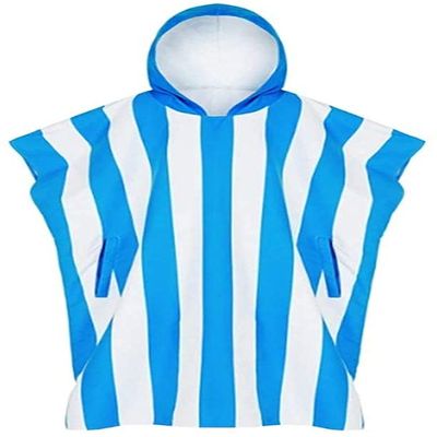 LSDRALOBBEB Beach Towels Sports Towel Beach Towel Wrap Striped Beach Bathrobe Dressing Cloak Outdoor Diving Beach Swimming Bathrobe Fast Drying Sport Robe 811(Color:Blue;Size:One Size)
