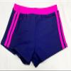 TAIKMD Girl's Kids 2-Piece Gymnastics Dance Outfit Athletic Active Set Racer Crop Top with Sport Shorts Swimsuit Clothes (Rose Red, 7-8) view 3