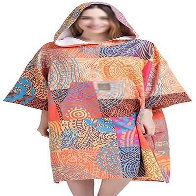 LSDRALOBBEB Beach Towels Sports Towel Beach Towel Wrap Quick-Drying Beach Bathrobe, Diving Cape, Windproof Warm Clothing, Hooded Beach Sport Robe 811(Color:Multi-Colored)
