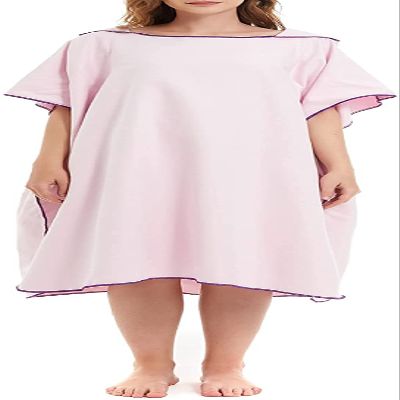 LSDRALOBBEB Beach Towels Sports Towel Changing Towel Changing Robe Towel Poncho with Hood for Beach, Swimming, Surfing,One Size Fit Black 811(Color:Pink)