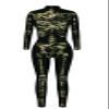 Honeystore Women's Skeleton Bodysuit Halloween Costume Bodycon Catsuit Jumpsuit BAX-161 L view 3