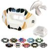 COOLLO SPORTS Lip Guard Mouthguard MAXX/Might Football and High Impact Sports Lip Protector for Adults & Youth (Strap Included) (Golden Black Fangs -(One Layer), with Case (Adult 8+)) view 1