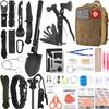 Emergency Survival Kit and First Aid Kit, 142Pcs Professional Survival Gear and Supplies Equipment with Molle Pouch, Gift for Christmas Men Dad Husband Camping Hiking Hunting Outdoor Adventure (Khaki) view 1