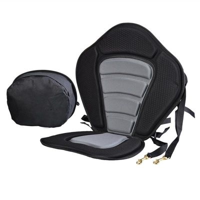 Lifyn2 Kayak Canoe Kayak Seat Padded Cushion Backrest Chair Strap Rowing Boat Cushion Replacement Houseboat Barge Accessories (Color : with Pocket)