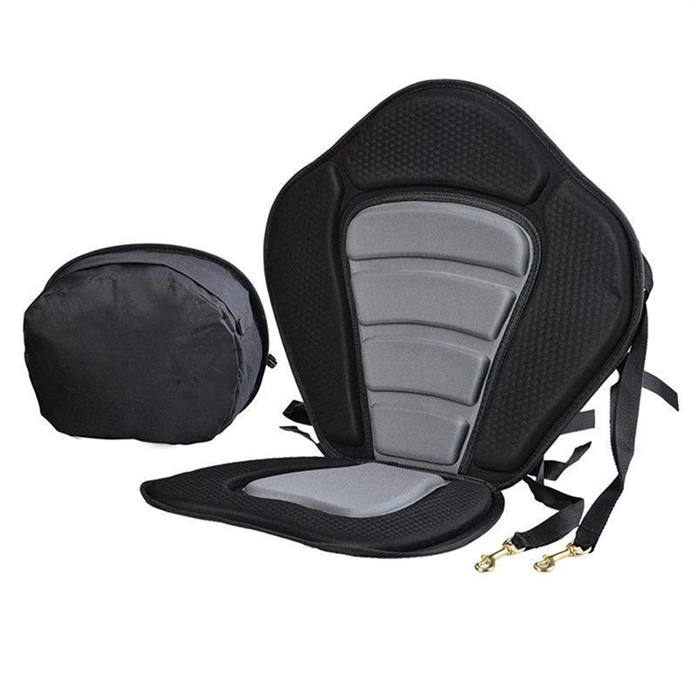 Lifyn2 Kayak Canoe Kayak Seat Padded Cushion Backrest Chair Strap Rowing Boat Cushion Replacement Houseboat Barge Accessories (Color : with Pocket)