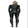 Honeystore Women's Skeleton Bodysuit Halloween Costume Bodycon Catsuit Jumpsuit BAX-164 S view 2