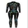 Honeystore Women's Skeleton Bodysuit Halloween Costume Bodycon Catsuit Jumpsuit BAX-164 S view 4