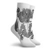GULTMEE Funky Colorful Cushion Sport Socks,Legendary Ancient Fantasy Figure Art Symbolic Character Monochrome Design,Athletic Cushioned Running Performance Crew Socks For Men/Women, -12 inch view 2
