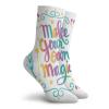 GULTMEE Funny Compression Socks Women and Men,Make Your Own Magic Message With Colorful Letters Rainbow Calligraphy Illustration,Best for Circulation,Running,Athletic,Nurse,Travel, -12 inch view 2