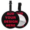 Custom Luggage Tag, Personalized Add Your Image Text Suitcase Labels Bag with Adjustable PVC Travel Accessories Id Identifier Baggage Cards for Women Men (Custom 04 (1 PCS)) view 1
