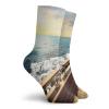 GULTMEE Funny Compression Socks Women and Men,Sailboat In Mediterranean Waves At Sunset Sky Relax Yacht Wind Relax Scenery,Best for Circulation,Running,Athletic,Nurse,Travel, -12 inch view 2