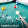 Skylety Retractable Billiards Cue Stick Bridge with 3 Pieces Removable Brass Bridge Head, Snooker Set Billiards Pool Cue Accessory for Pool Table(Silver) view 2