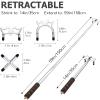 Skylety Retractable Billiards Cue Stick Bridge with 3 Pieces Removable Brass Bridge Head, Snooker Set Billiards Pool Cue Accessory for Pool Table(Silver) view 3