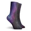 Space Funny Compression Socks Women and Men,Nebula Dark Galaxy With Luminous Stars And Cosmic Rays Astronomy Explore Theme,Best for Circulation,Running,Athletic,Nurse,Travel,Magenta Blue -12 inch view 2