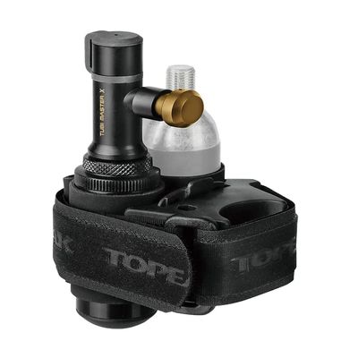 Topeak Tubi Master X Bike Tire Repair Kit  2-in-1 Tubeless Tire Repair and CO2 Inflation System, Compact CNC Aluminum Design with Mounting Strap and Plug Storage