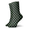 GULTMEE Alien Fashion Compression Socks,Supernatural Martians Fantastical Beings From Other,Performance Polyester Cushioned Athletic Crew Socks for Running,Athletic,Fern Green Black -12 inch view 1