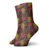 Garden Art Fashion Compression Socks,Botany Inspired Illustration With Flourishing Nature,Performance Polyester Cushioned Athletic Crew Socks for Running,Athletic,Multicolor -12 inch view 1