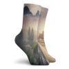 Funny Compression Socks Women and Men,Majestic Foggy Morning Scene Triglav National Park Mountain Valley Dramatic View,Best for Circulation,Running,Athletic,Nurse,Travel, -12 inch view 2