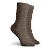Brown Funny Compression Socks Women and Men,Dark Brown Backdrop Image With Motivational Letterings Hope Love Fun Happy,Best for Circulation,Running,Athletic,Nurse,Travel,Dark Brown And Cream -12 inch view 2
