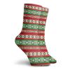 GULTMEE Fiesta Fashion Compression Socks,Mexican Blanket Geometric Stripes And Rhombuses,Performance Polyester Cushioned Athletic Crew Socks for Running,Athletic,Green Vermilon Cream -12 inch view 2