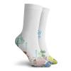 Jellyfish Funny Compression Socks Women and Men,Aquarium With Seashell Octopus Stones And Bubbles Funny Cartoon Print,Best for Circulation,Running,Athletic,Nurse,Travel,Blue Green Yellow -12 inch view 2