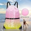 HOLYLUCK Drawstring Backpack Bag Sport Gym Sackpack (gradient yellow pink) view 2
