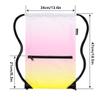 HOLYLUCK Drawstring Backpack Bag Sport Gym Sackpack (gradient yellow pink) view 3