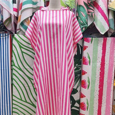LSDRALOBBEB Beach Towels Sports Towel Beach Towel Wrap Striped Beach Bathrobe Dressing Cloak Outdoor Diving Beach Swimming Bathrobe Fast Drying Sport Robe 811(Color:Red;Size:One Size)