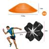 Pro Speed Agility Training SetIncludes 12 Rung 20ft Adjustable Agility Ladder with Carrying Bag, 12 Disc Cones, 4 Steel Stakes, 1 Running Parachute for Training Football, Soccer, Basketball Athletes view 2