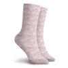 Swans Funny Compression Socks Women and Men,Gracious Floral Aquatic Bird With Crown Royalty Animal,Best for Circulation,Running,Athletic,Nurse,Travel,Rose Pastel Pink Olive Green Fern Green -12 inch view 2