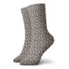 Floral Fashion Compression Socks,Romantic Autumn Season Flower Falling Petals Artistic Retro,Performance Polyester Cushioned Athletic Crew Socks for Running,Athletic,Orange White Umber -12 inch view 1