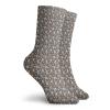 Floral Fashion Compression Socks,Romantic Autumn Season Flower Falling Petals Artistic Retro,Performance Polyester Cushioned Athletic Crew Socks for Running,Athletic,Orange White Umber -12 inch view 2