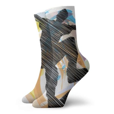 GULTMEE Fashion Compression Socks,Abstract Grunge Stylized Sketch Of A Skater Young Boy Exotic Sports Graphic,Performance Polyester Cushioned Athletic Crew Socks for Running,Athletic, -12 inch