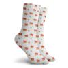 GULTMEE Watercolor Flowers Fashion Compression Socks,Pastel Meadow Poppy Idyllic Rural Buds,Performance Polyester Cushioned Athletic Crew Socks for Running,Athletic,Vermilion Yellow Green -12 inch view 2