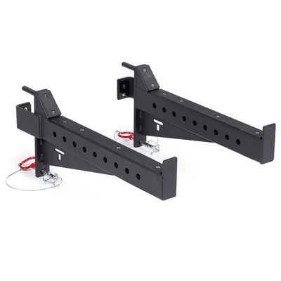 Titan Fitness T-3 Series Spotter Arms, 800 LB Capacity, Black Safety Catches, Power Rack Solo Lifting Attachments, Set of 2