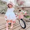 JOYSTAR 12 Inch Kids Bike Little Daisy Girls Bike with Training Wheels Doll Bike Seat Basket & Streamers Princess Kids Bicycle for Girls Toddler of 2-4 Years Toddler Bikes White view 4