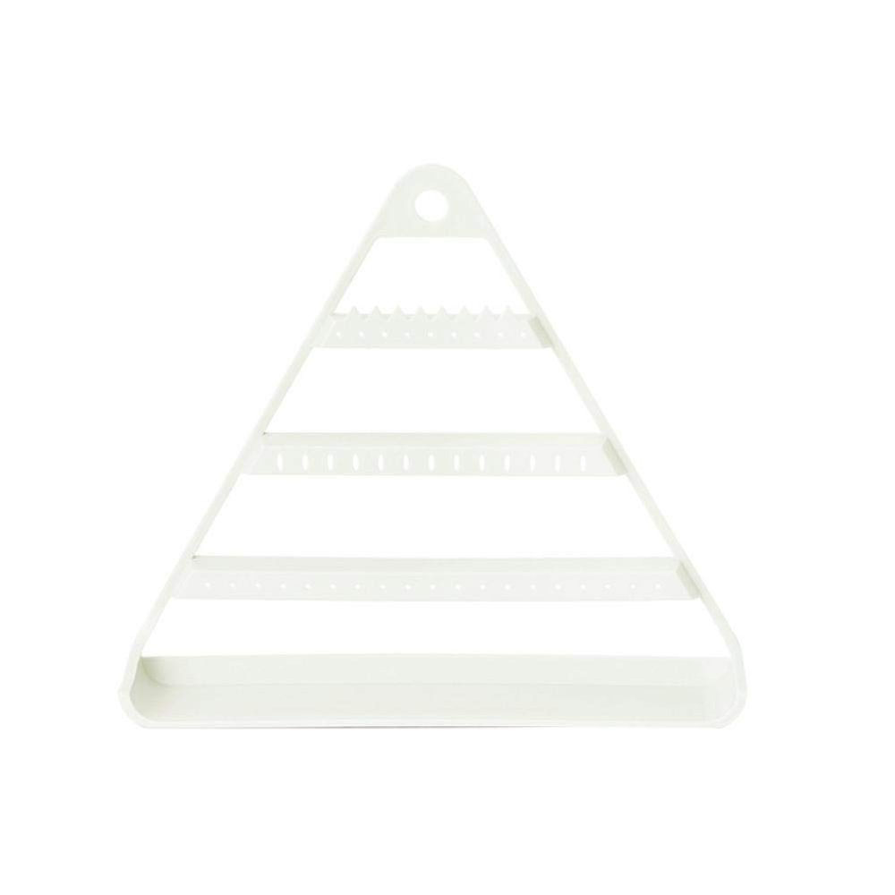 qiuqiu Triangle Jewelry Display Stand Wall Mounted Earring Holder Jewelry Holder Organizer Storage for Earrings Bracelet-wihte